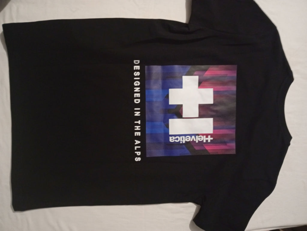 T-shirt Square Helvetica BILSAR streetwear noir