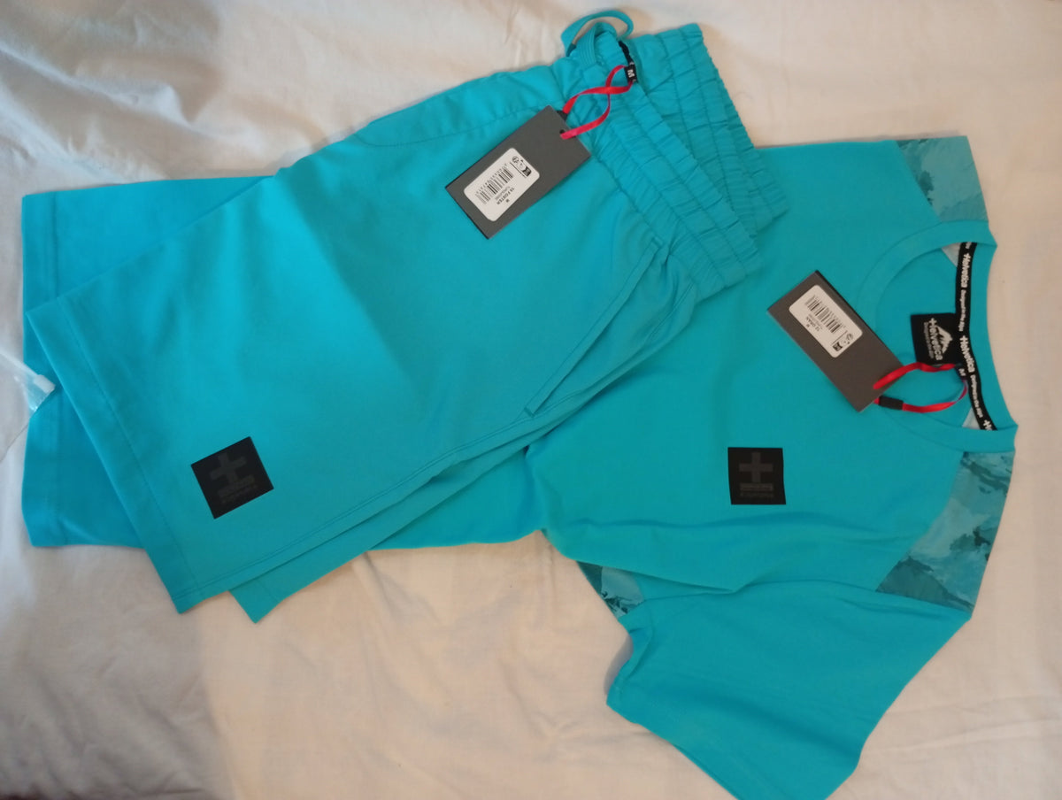Ensemble Oran Helvetica BILSAR streetwear turquoise