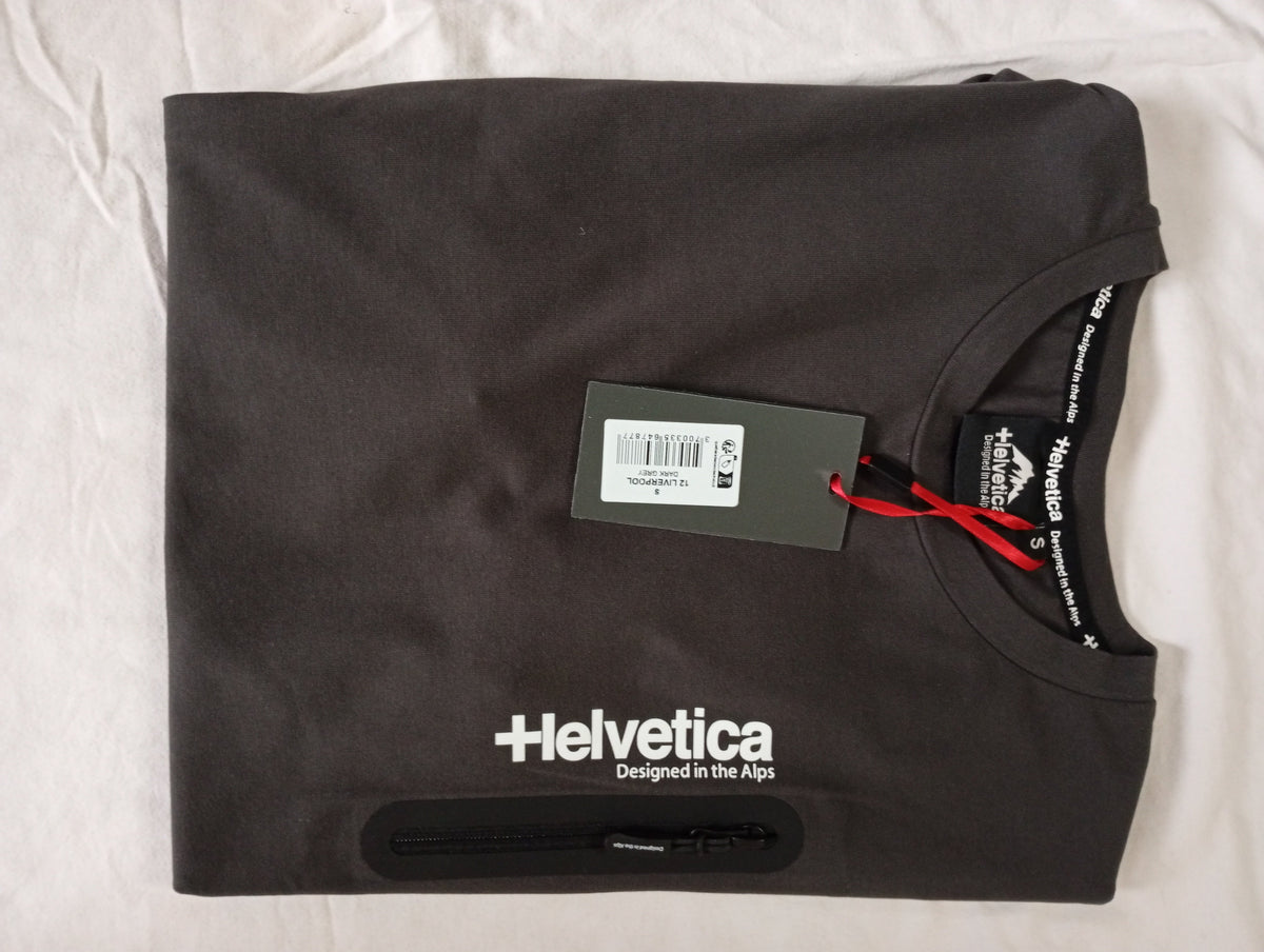 T-shirt Helvetica Liverpool BILSAR streetwear noir et gris