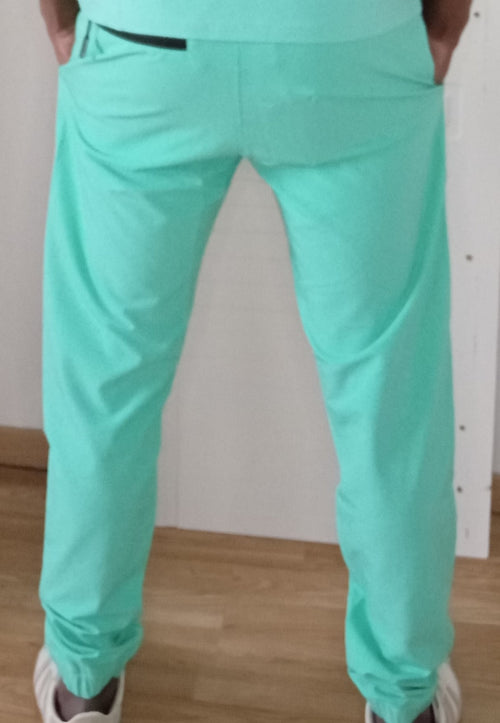 Bas de survetement Helvetica Havane BILSAR streetwear vert deau